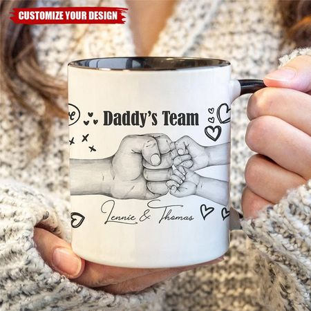 Dad's Team-Customized Mug - Gift For Dad,Grandpa